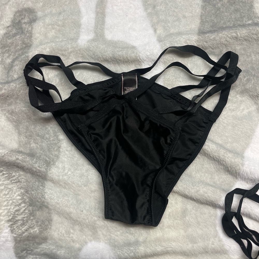 Victoria’s Secret strappy satin bikini panty size S